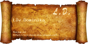 Löv Dominika névjegykártya
