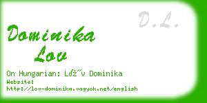 dominika lov business card